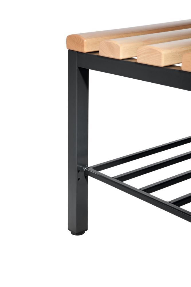 C+P Garderobenbank mit 4 Füßen schwarzgrau reinweiß 1000 x 400 x 1650 mm Produktbild C+P Garderobenbank mit 4 Füßen schwarzgrau reinweiß 1000 x 400 x 1650 mm bild 3