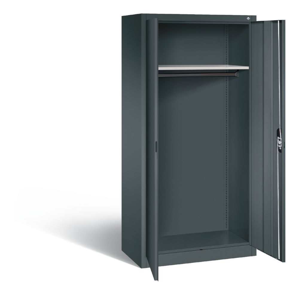 C+P Garderobenschrank Acurado mit Doppeltür dunkelgrau 930 x 500 x 1950 mm Produktbild C+P Garderobenschrank Acurado mit Doppeltür dunkelgrau 930 x 500 x 1950 mm bild 2