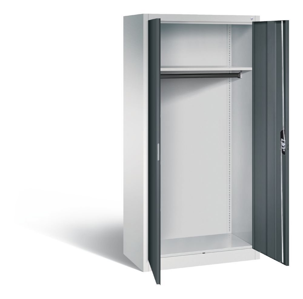 C+P Garderobenschrank Acurado mit Doppeltür in anthrazit 930 x 500 x 1950 mm Produktbild C+P Garderobenschrank Acurado mit Doppeltür in anthrazit 930 x 500 x 1950 mm