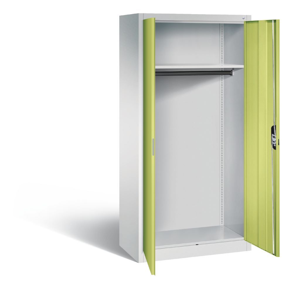 C+P Garderobenschrank Acurado mit Doppeltür viridingrün 930 x 500 x 1950 mm Produktbild C+P Garderobenschrank Acurado mit Doppeltür viridingrün 930 x 500 x 1950 mm bild 2