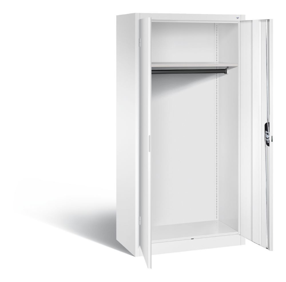 C+P Garderobenschrank Acurado mit 1 Ablageboden weiß 930 x 500 x 1950 mm Produktbild C+P Garderobenschrank Acurado mit 1 Ablageboden weiß 930 x 500 x 1950 mm bild 2