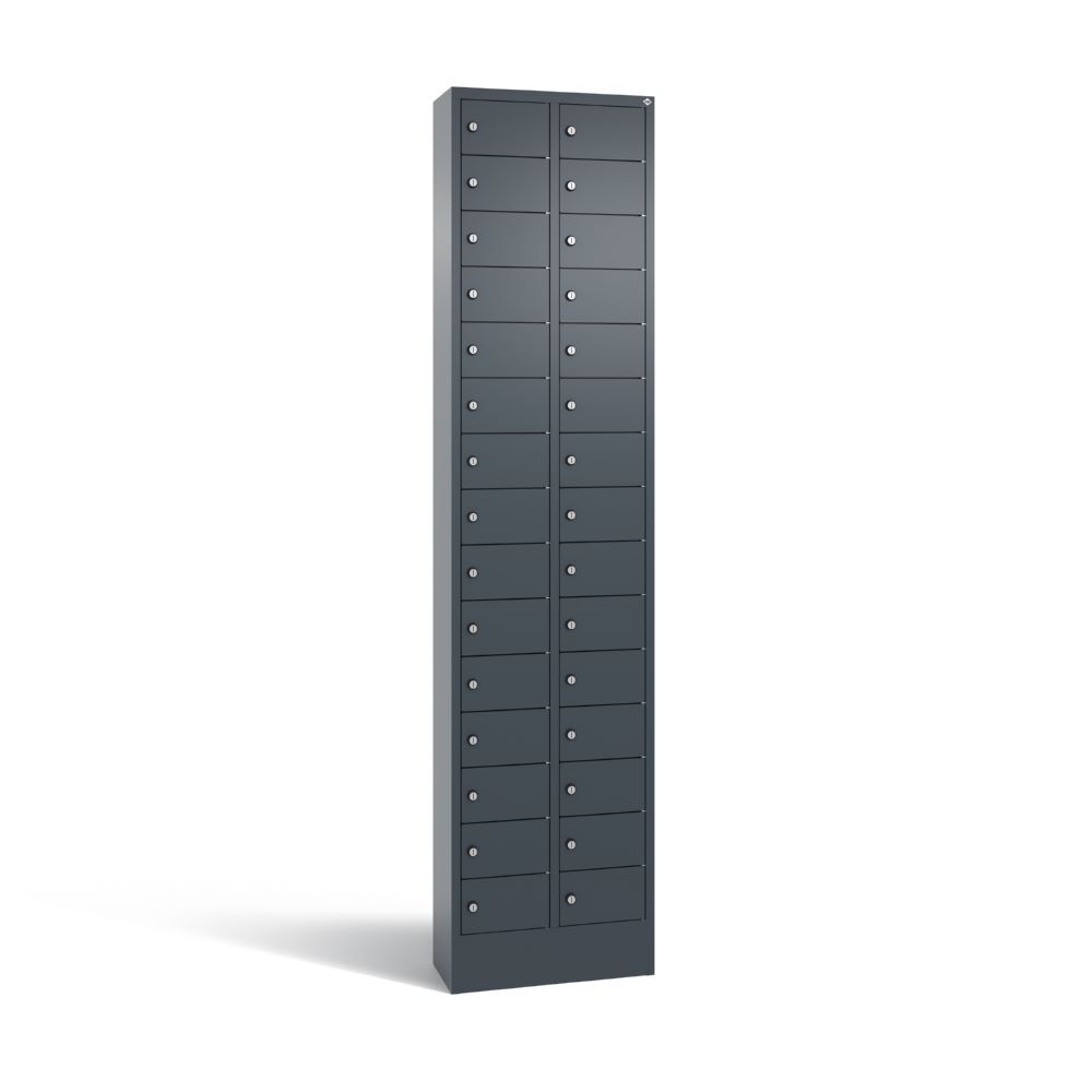 C+P Kleingefachschrank Serie 8170 30 Fächer 1950 x 460 x 200 mm anthrazit Produktbild C+P Kleingefachschrank Serie 8170 30 Fächer 1950 x 460 x 200 mm anthrazit