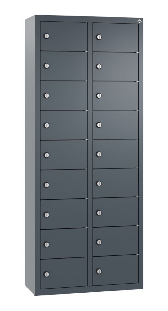 C+P Kleingefachschrank 18 Fächer 1130 x 460 x 200 mm in anthrazit Produktbild C+P Kleingefachschrank 18 Fächer 1130 x 460 x 200 mm in anthrazit
