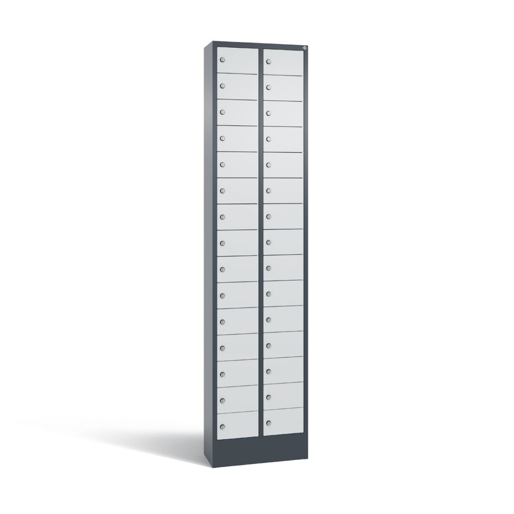 C+P Kleingefachschrank 30 Fächer 1950 x 460 x 200 mm anthrazit lichtgrau Produktbild C+P Kleingefachschrank 30 Fächer 1950 x 460 x 200 mm anthrazit lichtgrau