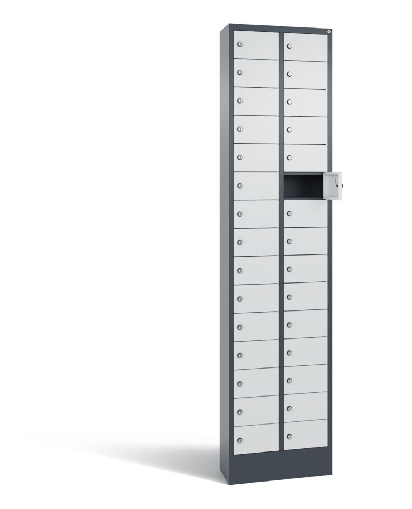 C+P Kleingefachschrank 30 Fächer 1950 x 460 x 200 mm anthrazit lichtgrau Produktbild C+P Kleingefachschrank 30 Fächer 1950 x 460 x 200 mm anthrazit lichtgrau bild 2