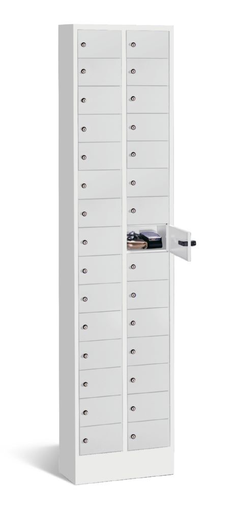 C+P Kleingefachschrank Serie 8170 30 Fächer 1950 x 460 x 200 mm lichtgrau Produktbild C+P Kleingefachschrank Serie 8170 30 Fächer 1950 x 460 x 200 mm lichtgrau bild 2