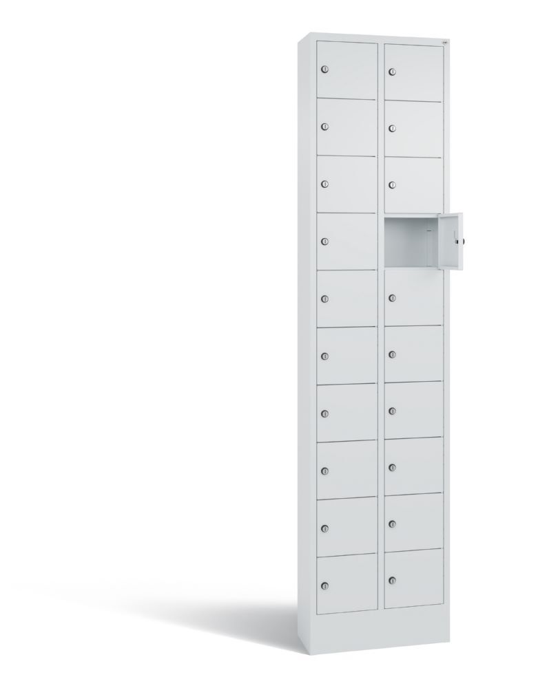 C+P Kleingefachschrank 20 Fächer 1950 x 460 x 200 mm lichtgrau Produktbild C+P Kleingefachschrank 20 Fächer 1950 x 460 x 200 mm lichtgrau bild 2