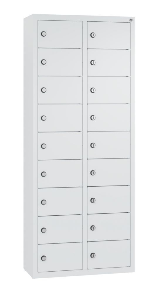 C+P Kleingefachschrank 18 Fächer 1130 x 460 x 200 mm lichtgrau Produktbild C+P Kleingefachschrank 18 Fächer 1130 x 460 x 200 mm lichtgrau