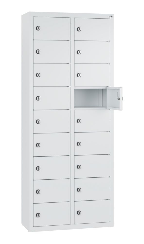 C+P Kleingefachschrank 18 Fächer 1130 x 460 x 200 mm lichtgrau Produktbild C+P Kleingefachschrank 18 Fächer 1130 x 460 x 200 mm lichtgrau bild 2
