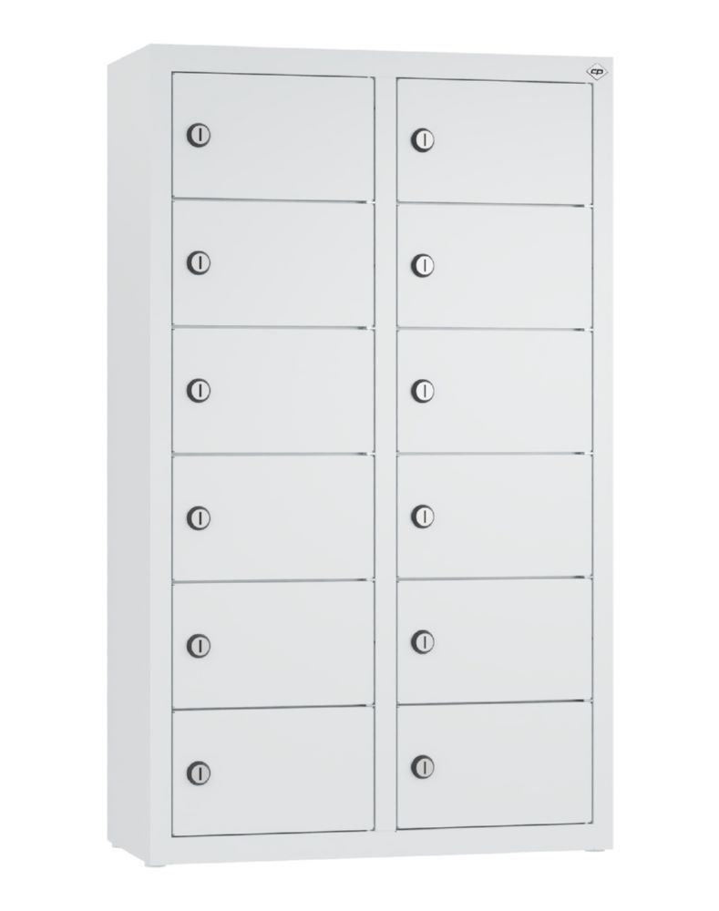 C+P Kleingefachschrank 12 kleine Fächer lichtgrau 460 x 200 x 770 mm Produktbild C+P Kleingefachschrank 12 kleine Fächer lichtgrau 460 x 200 x 770 mm