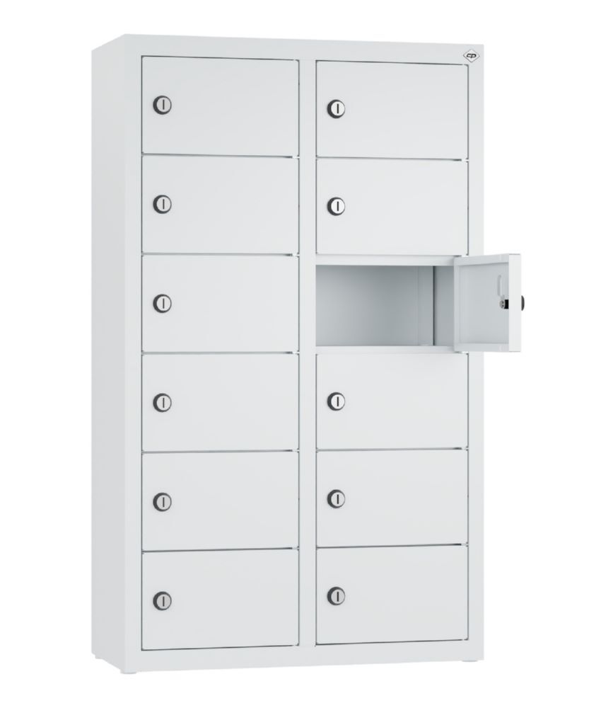 C+P Kleingefachschrank 12 kleine Fächer lichtgrau 460 x 200 x 770 mm Produktbild C+P Kleingefachschrank 12 kleine Fächer lichtgrau 460 x 200 x 770 mm bild 2