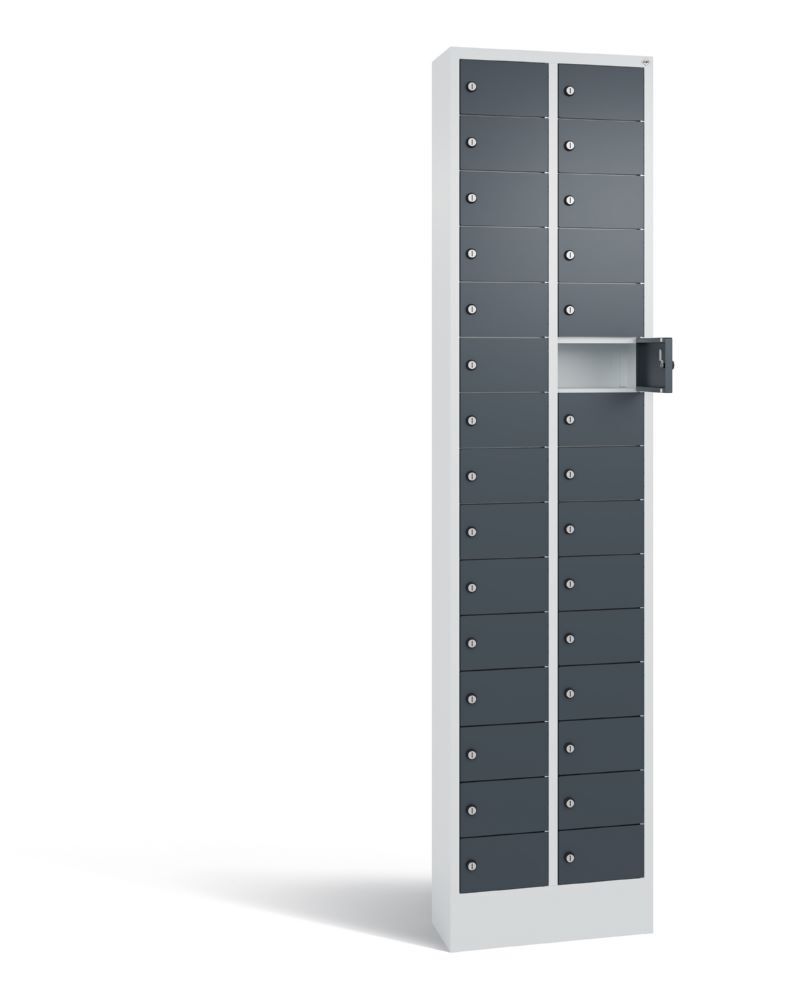 C+P Kleingefachschrank Serie 8170 30 Fächer 1950 x 460 x 200 mm lichtgrau anthrazit Produktbild C+P Kleingefachschrank Serie 8170 30 Fächer 1950 x 460 x 200 mm lichtgrau anthrazit bild 2