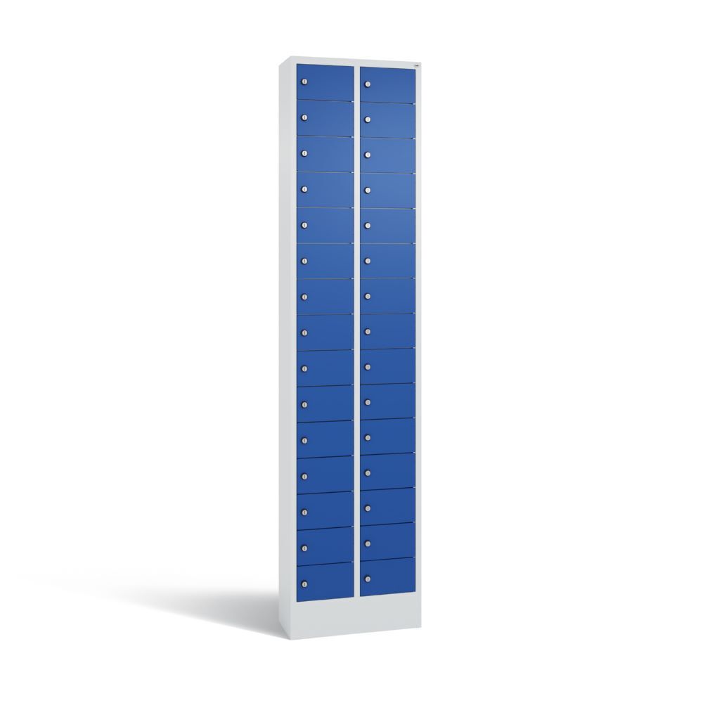 C+P Kleingefachschrank 30 Fächer 1950 x 460 x 200 mm lichtgrau enzianblau Produktbild C+P Kleingefachschrank 30 Fächer 1950 x 460 x 200 mm lichtgrau enzianblau