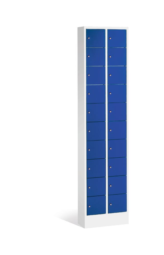 C+P Kleingefachschrank 20 Fächer 1950 x 460 x 200 mm lichtgrau enzianblau Produktbild C+P Kleingefachschrank 20 Fächer 1950 x 460 x 200 mm lichtgrau enzianblau