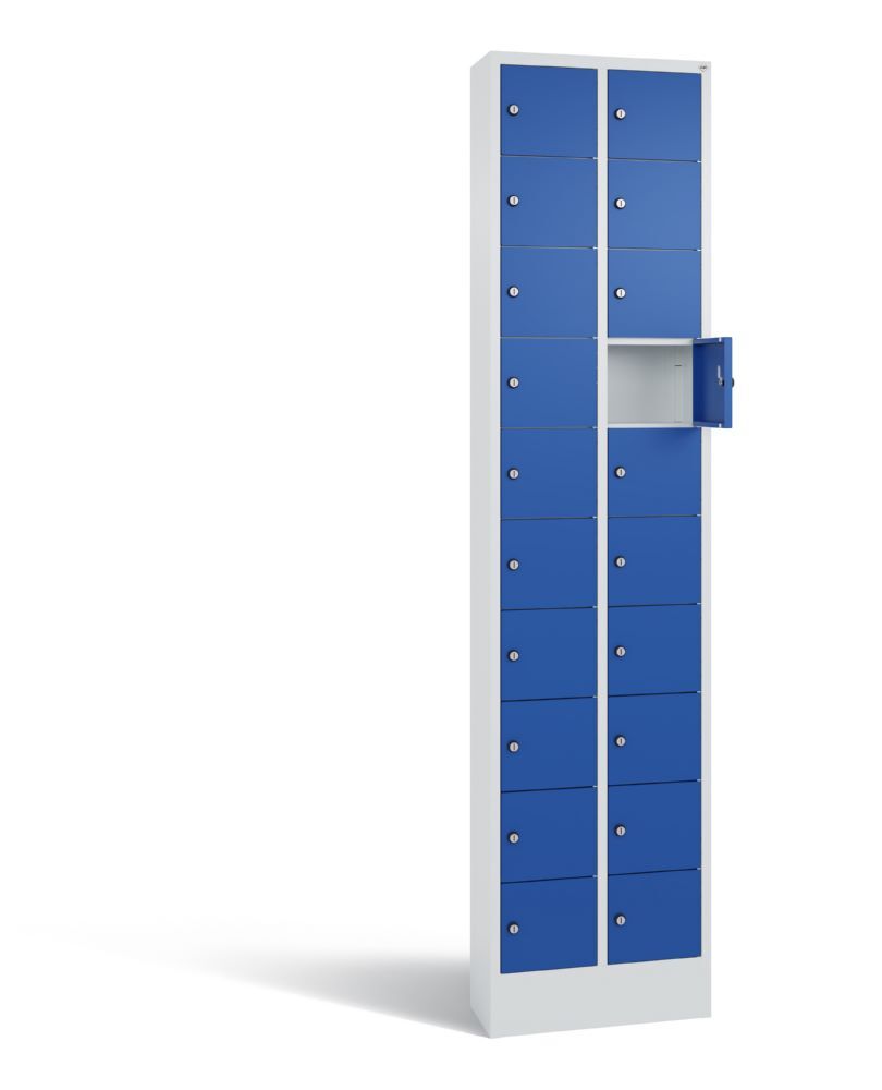 C+P Kleingefachschrank 20 Fächer 1950 x 460 x 200 mm lichtgrau enzianblau Produktbild C+P Kleingefachschrank 20 Fächer 1950 x 460 x 200 mm lichtgrau enzianblau bild 2