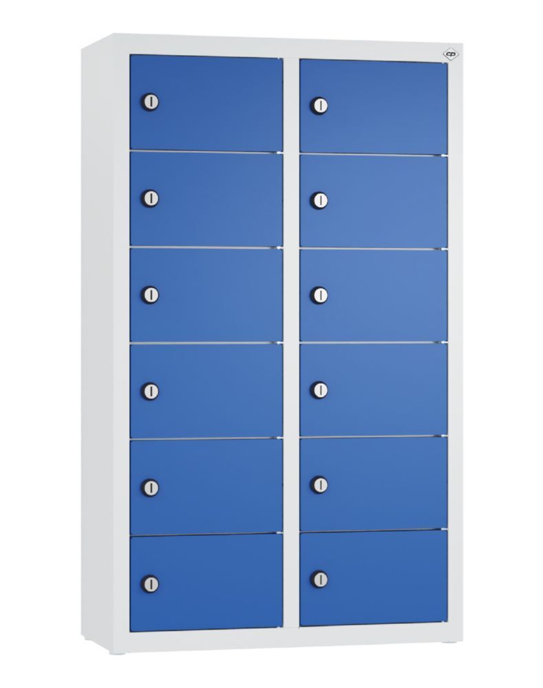 C+P Kleingefachschrank 12 kleine Fächer enzianblau 460 x 200 x 770 mm Produktbild C+P Kleingefachschrank 12 kleine Fächer enzianblau 460 x 200 x 770 mm
