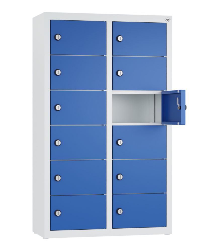 C+P Kleingefachschrank 12 kleine Fächer enzianblau 460 x 200 x 770 mm Produktbild C+P Kleingefachschrank 12 kleine Fächer enzianblau 460 x 200 x 770 mm bild 2