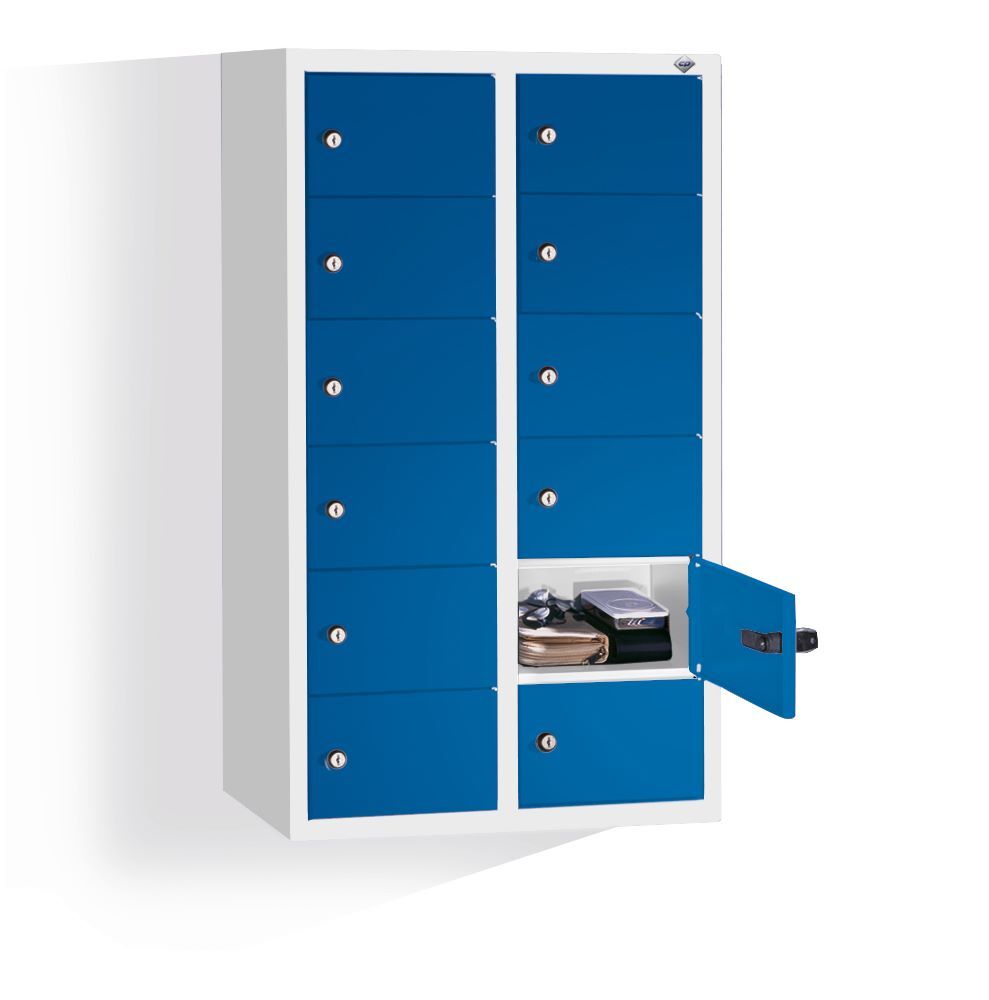 C+P Kleingefachschrank 12 kleine Fächer enzianblau 460 x 200 x 770 mm Produktbild C+P Kleingefachschrank 12 kleine Fächer enzianblau 460 x 200 x 770 mm bild 3