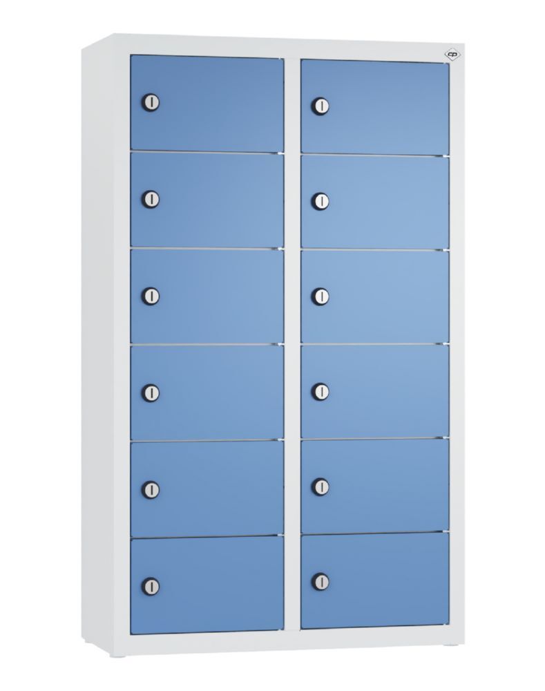 C+P Kleingefachschrank 12 kleine Fächer fernblau 460 x 200 x 770 mm Produktbild C+P Kleingefachschrank 12 kleine Fächer fernblau 460 x 200 x 770 mm