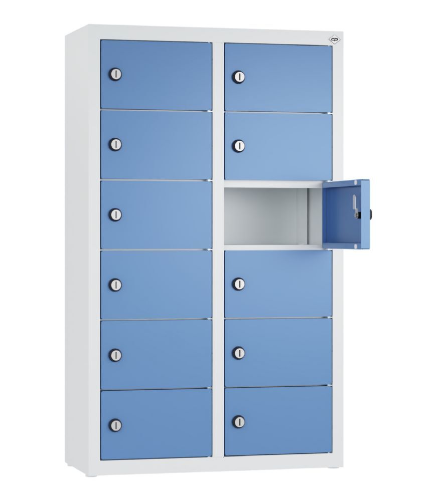 C+P Kleingefachschrank 12 kleine Fächer fernblau 460 x 200 x 770 mm Produktbild C+P Kleingefachschrank 12 kleine Fächer fernblau 460 x 200 x 770 mm bild 2