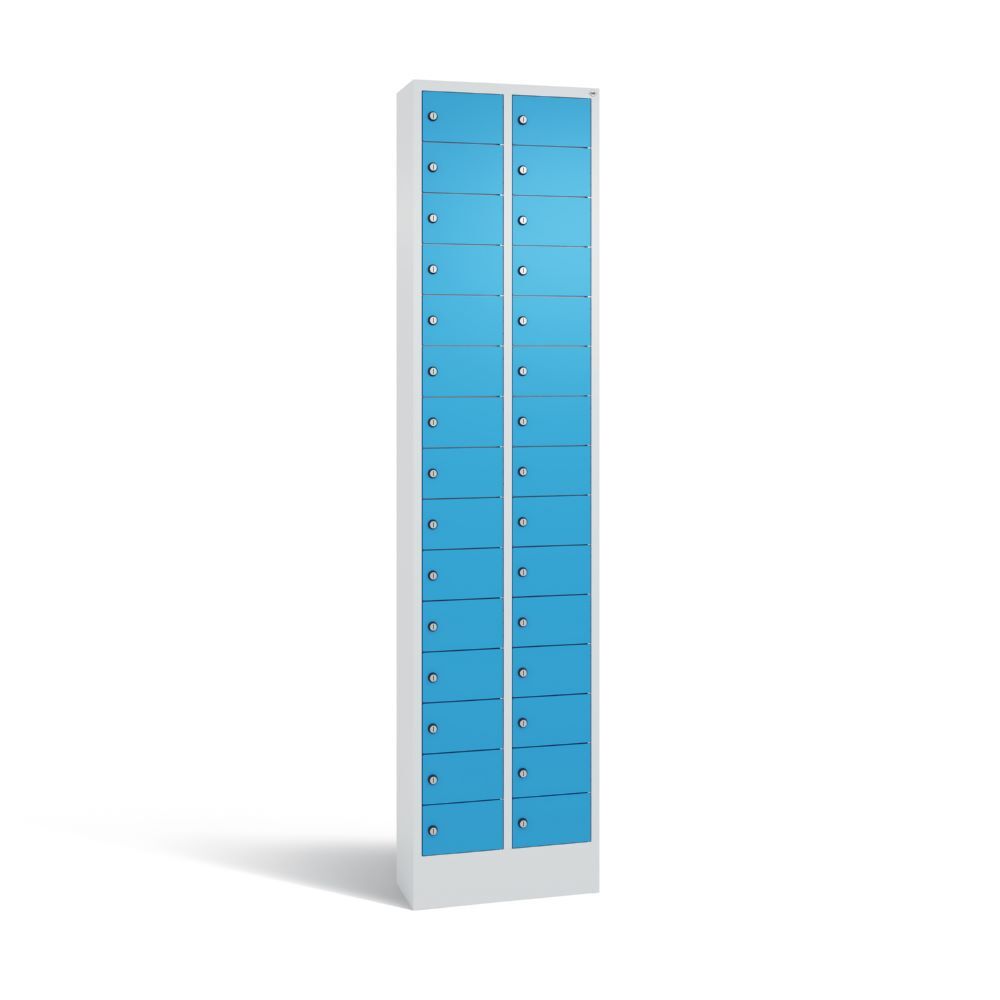 C+P Kleingefachschrank Serie 8170 30 Fächer 1950 x 460 x 200 mm lichtgrau lichtblau Produktbild C+P Kleingefachschrank Serie 8170 30 Fächer 1950 x 460 x 200 mm lichtgrau lichtblau