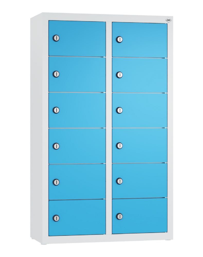 C+P Kleingefachschrank 12 kleine Fächer lichtblau 460 x 200 x 770 mm Produktbild C+P Kleingefachschrank 12 kleine Fächer lichtblau 460 x 200 x 770 mm