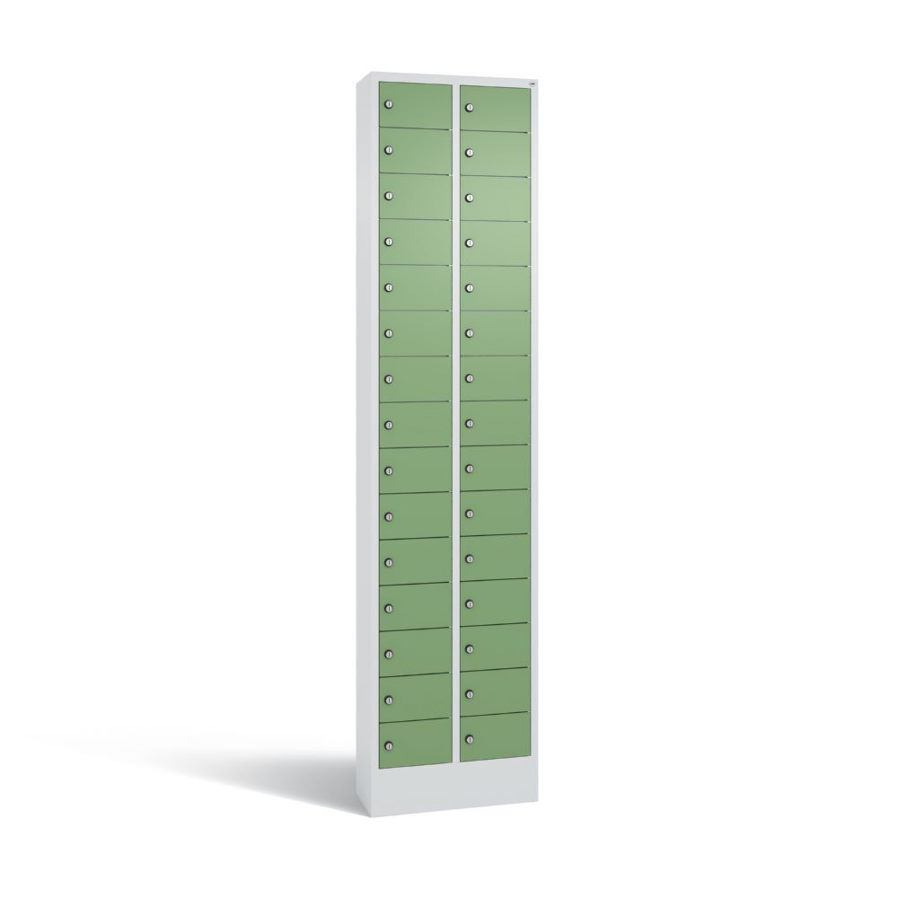C+P Kleingefachschrank Serie 8170 30 Fächer 1950 x 460 x 200 mm lichtgrau resedagrün Produktbild C+P Kleingefachschrank Serie 8170 30 Fächer 1950 x 460 x 200 mm lichtgrau resedagrün