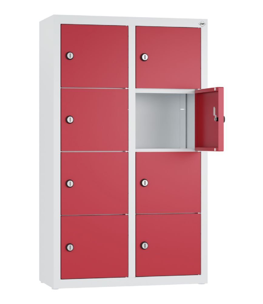 C+P Kleingefachschrank mit 8 Fächer rubinrot 460 x 200 x 770 mm Produktbild C+P Kleingefachschrank mit 8 Fächer rubinrot 460 x 200 x 770 mm bild 2