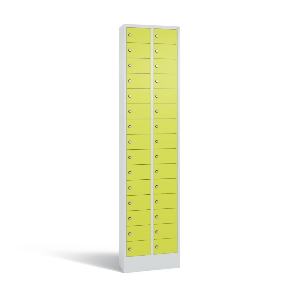 C+P Kleingefachschrank 30 Fächer 1950 x 460 x 200 mm lichtgrau vridingrün Produktbild C+P Kleingefachschrank 30 Fächer 1950 x 460 x 200 mm lichtgrau vridingrün