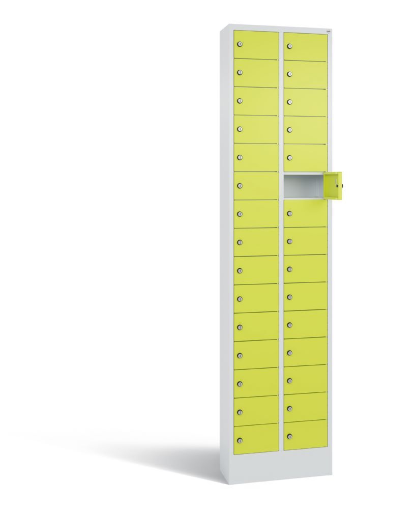 C+P Kleingefachschrank 30 Fächer 1950 x 460 x 200 mm lichtgrau vridingrün Produktbild C+P Kleingefachschrank 30 Fächer 1950 x 460 x 200 mm lichtgrau vridingrün bild 2