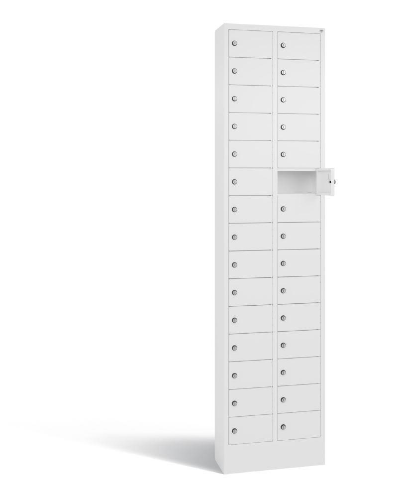 C+P Kleingefachschrank Serie 8170 30 Fächer 1950 x 460 x 200 mm in weiß Produktbild C+P Kleingefachschrank Serie 8170 30 Fächer 1950 x 460 x 200 mm in weiß bild 2