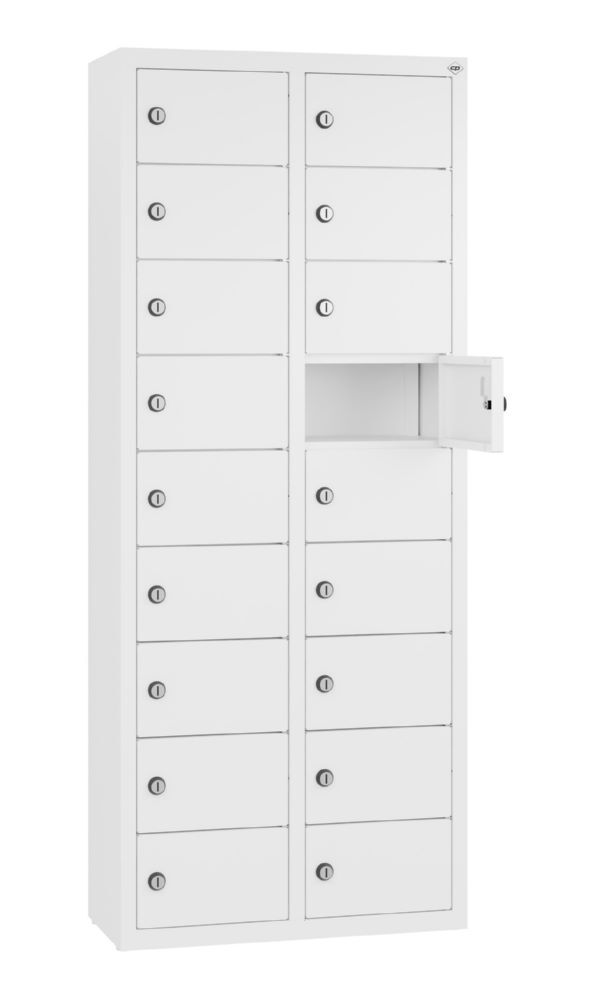 C+P Kleingefachschrank 18 Fächer 1130 x 460 x 200 mm in weiß Produktbild C+P Kleingefachschrank 18 Fächer 1130 x 460 x 200 mm in weiß bild 2