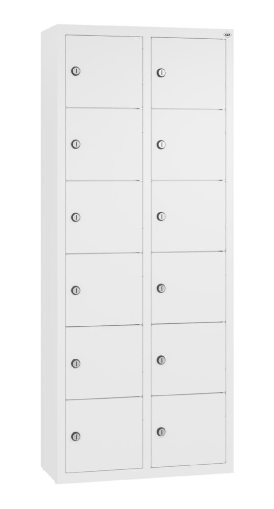 C+P Kleingefachschrank 12 Fächer 1130 x 460 x 200 mm in weiß Produktbild C+P Kleingefachschrank 12 Fächer 1130 x 460 x 200 mm in weiß