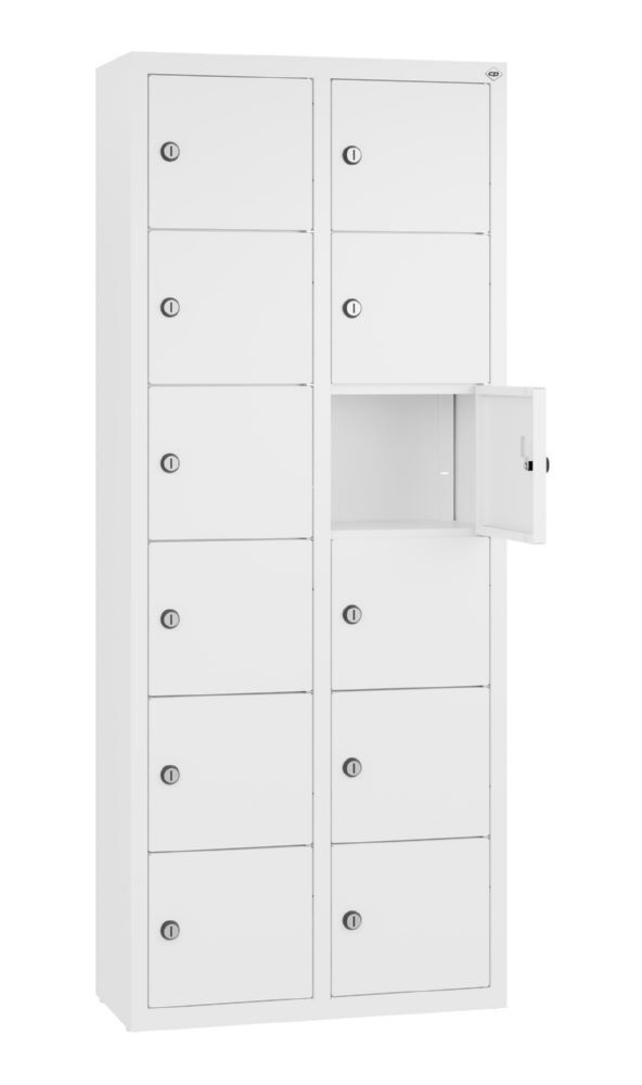 C+P Kleingefachschrank 12 Fächer 1130 x 460 x 200 mm in weiß Produktbild C+P Kleingefachschrank 12 Fächer 1130 x 460 x 200 mm in weiß bild 2
