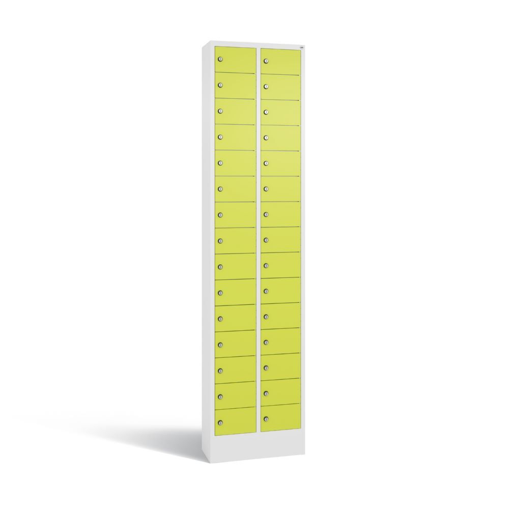 C+P Kleingefachschrank Serie 8170 30 Fächer 1950 x 460 x 200 mm weiß viridingrün Produktbild C+P Kleingefachschrank Serie 8170 30 Fächer 1950 x 460 x 200 mm weiß viridingrün