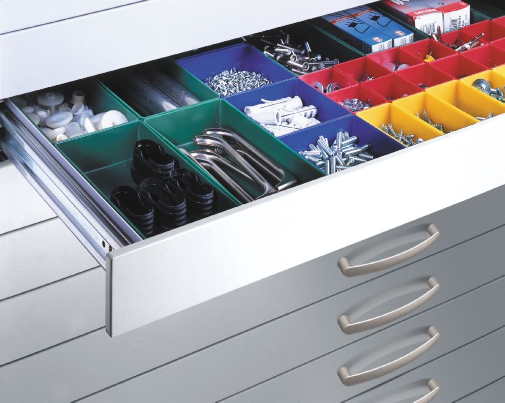 C+P Kunststoffkasten Set für Schublade DIN A1 99 x 40 x 198 mm Produktbild C+P Kunststoffkasten Set für Schublade DIN A1 99 x 40 x 198 mm