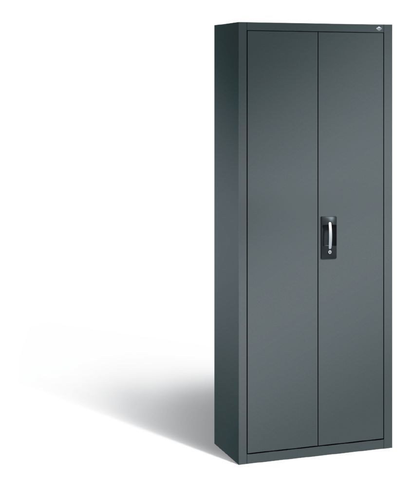 C+P Magazinschrank aus Serie 13 mit 114 Lagerkästen anthrazit 700 x 300 x 1980 mm Produktbild C+P Magazinschrank aus Serie 13 mit 114 Lagerkästen anthrazit 700 x 300 x 1980 mm