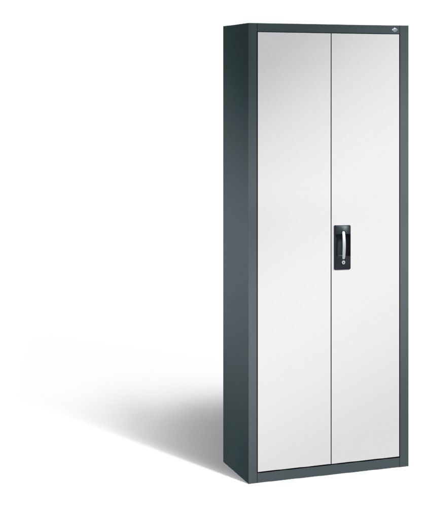 C+P Magazinschrank aus Serie 13 mit Lagerkästen grau lichtgrau 700 x 300 x 1980 mm Produktbild C+P Magazinschrank aus Serie 13 mit Lagerkästen grau lichtgrau 700 x 300 x 1980 mm