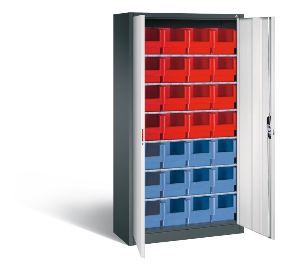 C+P Magazinschrank 28 Lagerschränke anthrazit lichtgrau 1000 x 420 x 1980 mm Produktbild C+P Magazinschrank 28 Lagerschränke anthrazit lichtgrau 1000 x 420 x 1980 mm bild 2