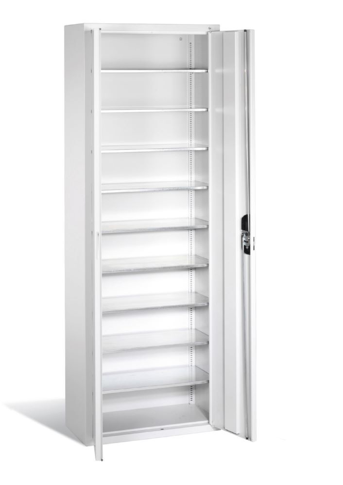 C+P Magazinschrank 9 Einlegeböden aus Stahl lichtgrau 700 x 300 x 1980 mm Produktbild C+P Magazinschrank 9 Einlegeböden aus Stahl lichtgrau 700 x 300 x 1980 mm bild 2