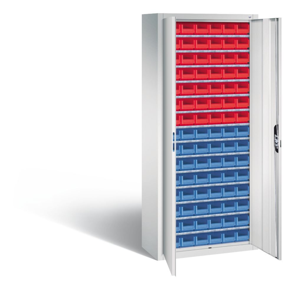 C+P Magazinschrank aus Serie 13 90 Lagerkästen lichtgrau 700 x 300 x 1690 mm Produktbild C+P Magazinschrank aus Serie 13 90 Lagerkästen lichtgrau 700 x 300 x 1690 mm bild 2