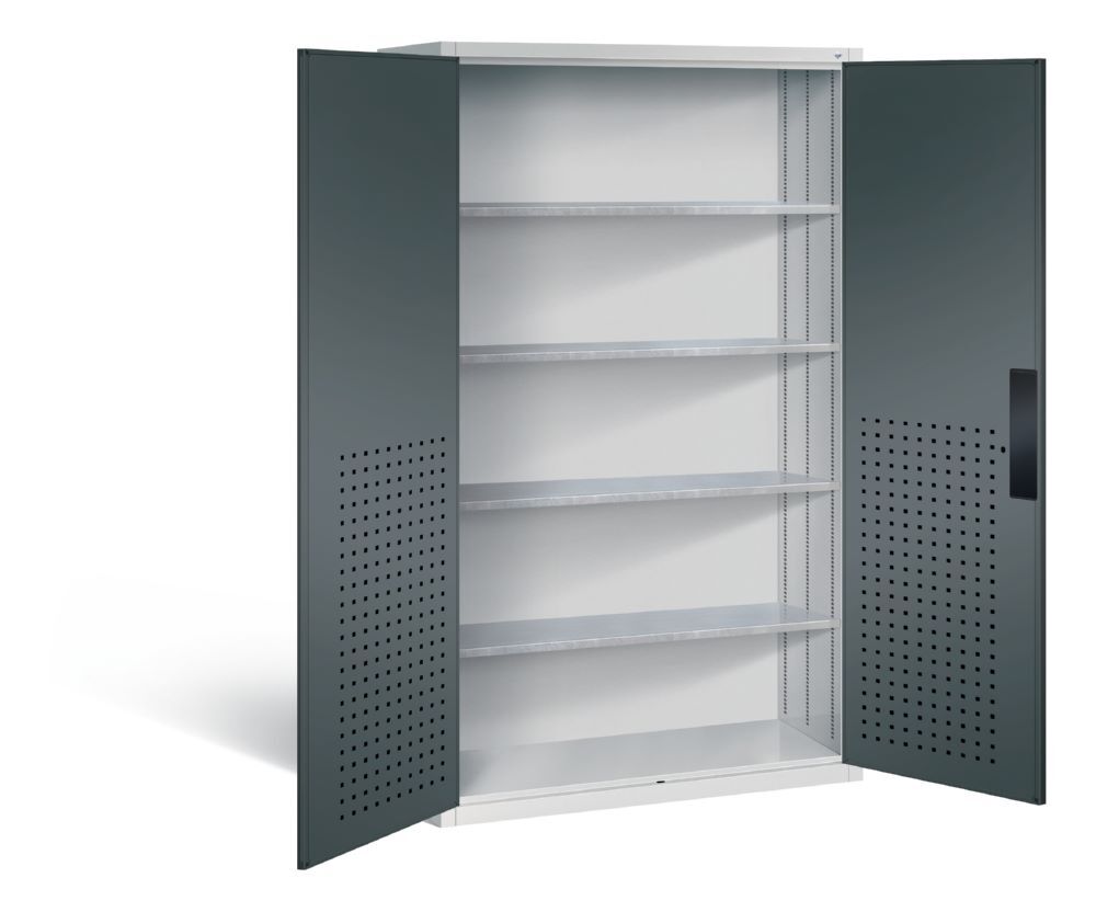 C+P Magazinschrank Serie 13 1950 x 1100 x 535 mm lichtgrau anthrazit Produktbild C+P Magazinschrank Serie 13 1950 x 1100 x 535 mm lichtgrau anthrazit bild 2
