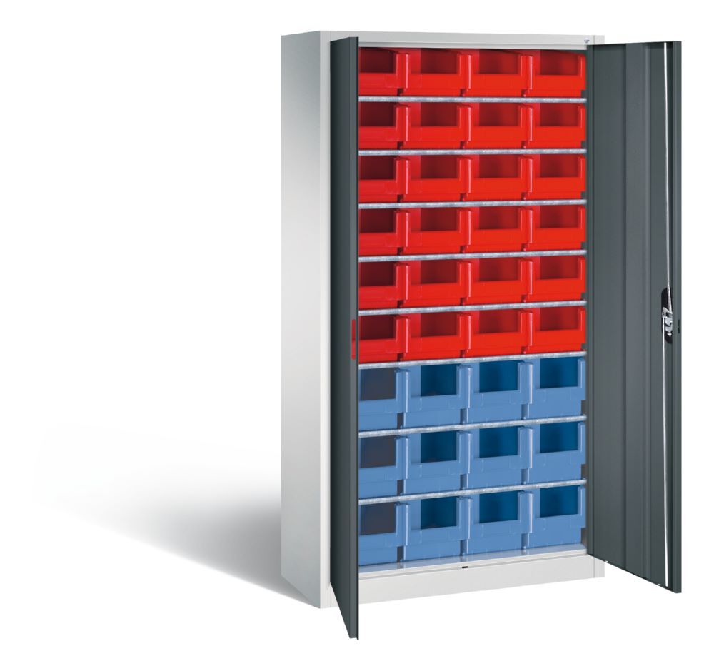 C+P Magazinschrank 36 verschiedene Lagerkästen anthrazit 1000 x 420 x 1980 mm Produktbild C+P Magazinschrank 36 verschiedene Lagerkästen anthrazit 1000 x 420 x 1980 mm bild 2