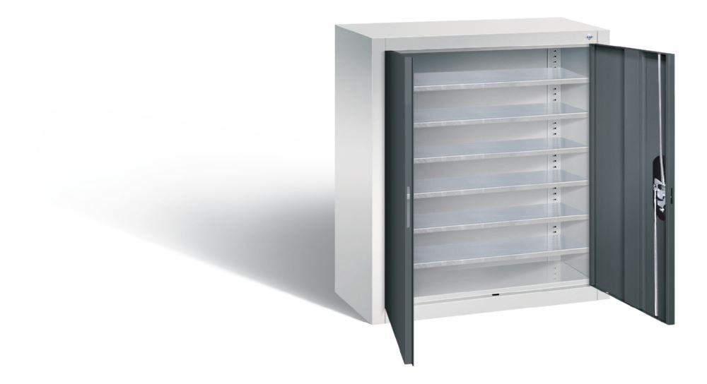 C+P Magazinschrank Flügeltüren in anthrazit 700 x 300 x 830 mm Produktbild C+P Magazinschrank Flügeltüren in anthrazit 700 x 300 x 830 mm bild 2