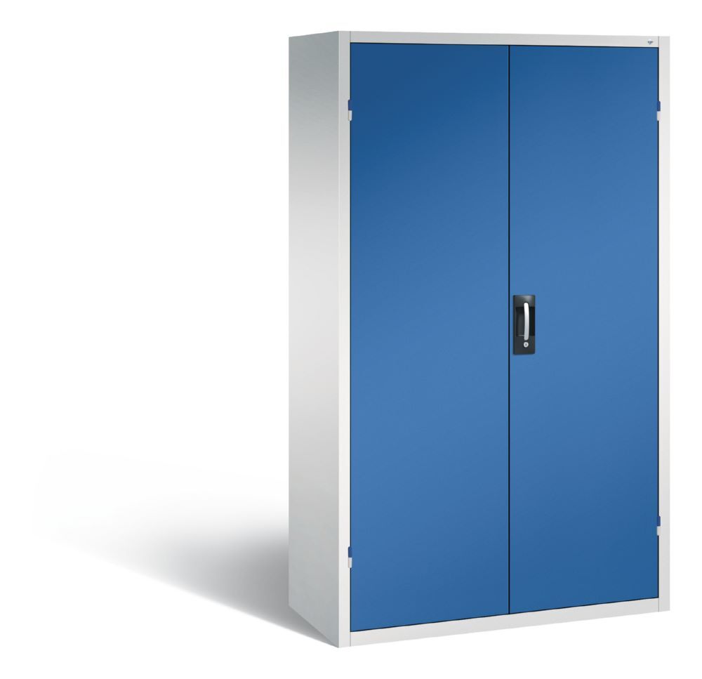 C+P Magazinschrank mit 97 Sichtlagerkästen 1950 x 1100 x 535 mm lichtgrau enzianblau Produktbild C+P Magazinschrank mit 97 Sichtlagerkästen 1950 x 1100 x 535 mm lichtgrau enzianblau