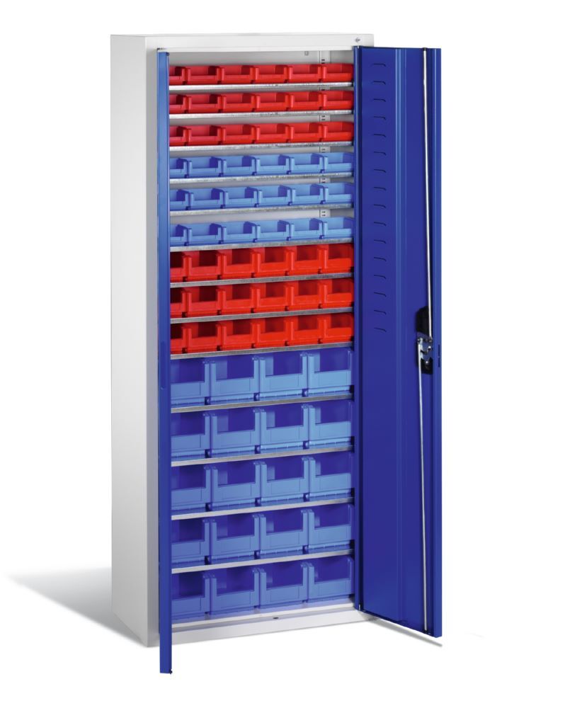 C+P Magazinschrank Serie 13 aus Stahl in enzianblau 700 x 300 x 1690 mm Produktbild C+P Magazinschrank Serie 13 aus Stahl in enzianblau 700 x 300 x 1690 mm bild 2