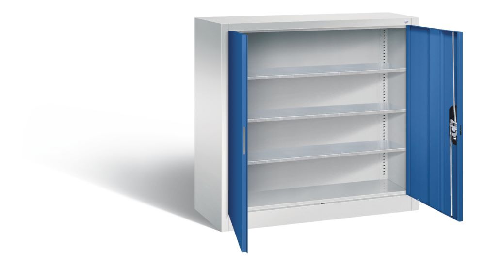 C+P Magazinschrank mit Ergo Lock lichtgrau enzianblau 1000 x 420 x 1000 mm Produktbild C+P Magazinschrank mit Ergo Lock lichtgrau enzianblau 1000 x 420 x 1000 mm bild 2