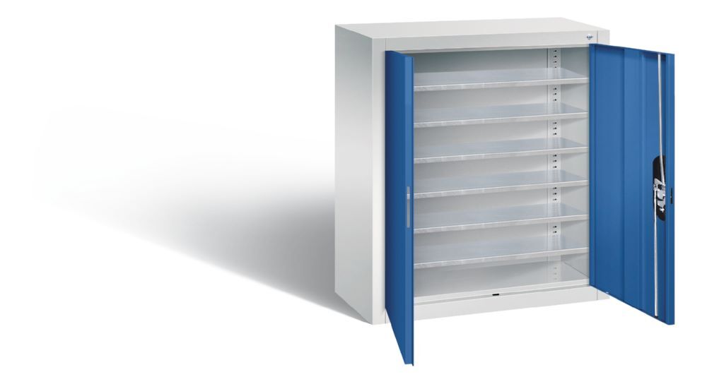 C+P Magazinschrank Türen in enzianblau 700 x 300 x 830 mm Produktbild C+P Magazinschrank Türen in enzianblau 700 x 300 x 830 mm bild 2
