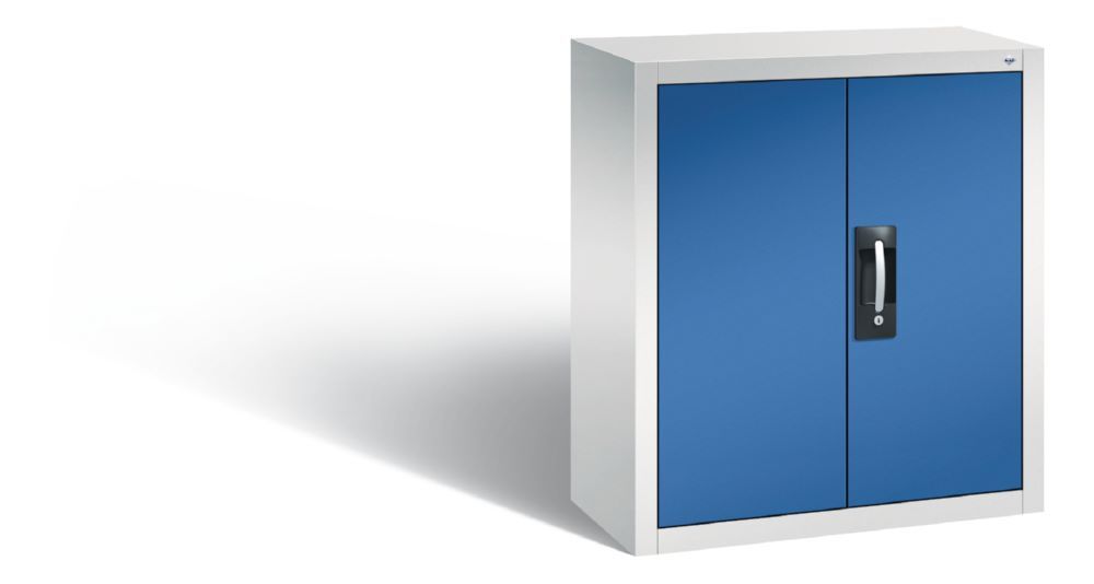 C+P Magazinschrank aus Stahl lichtgrau enzianblau 700 x 300 x 830 mm Produktbild C+P Magazinschrank aus Stahl lichtgrau enzianblau 700 x 300 x 830 mm