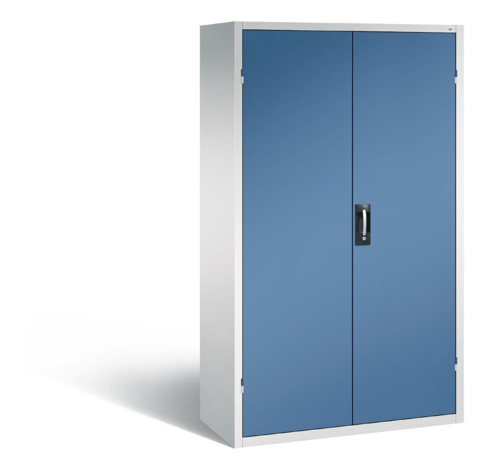 C+P Magazinschrank mit 146 Sichtlagerkästen H 1950 mm lichtgrau fernblau Produktbild C+P Magazinschrank mit 146 Sichtlagerkästen H 1950 mm lichtgrau fernblau